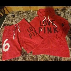 VS VICTORIA'S SECRET PINK OUTFIT SET PANTS TOP